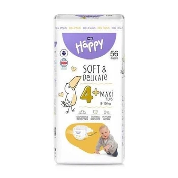 Підгузники дитячі EXTRA SOFT&DELICATE Bella BABY HAPPY №4+ 56шт 9-15кг