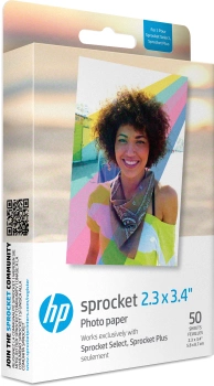 Film fotograficzny HP Sprocket 2,3" x 3,4" Papier fotograficzny Premium Zink Sticky Back (50 arkuszy) (HPIZL2X350)