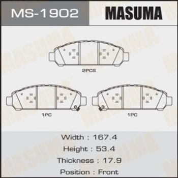 Гальмівні колодки MASUMA MS1902 044650T010