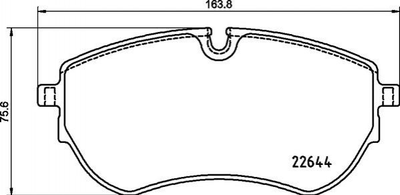 Тормозные колодки BREMBO P85 173 Volkswagen Amarok 2H6698151, 2H6698151A