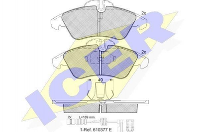 Тормозные колодки ICER 141104-203 Mercedes Sprinter, V-Class, Vito 84204220, 0044205520, 0084204220