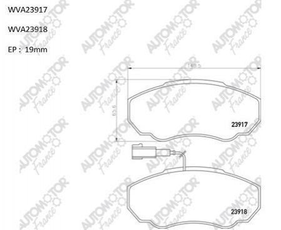 Тормозные колодки Automotor France ABP8061 Fiat Ducato; Citroen Jumper; Peugeot Boxer 425243, 425458, 0000071772817