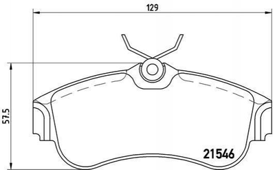 Тормозные колодки BREMBO P56022 Nissan Primera, Almera D1060BM40A, 41060F1725, 41060BM425