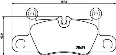 Тормозные колодки BREMBO P65031 Porsche 911 99135294901, 99135294902, 99135294900