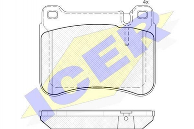 Тормозные колодки ICER 181769 Mercedes C-Class 4420512090, 0044205120