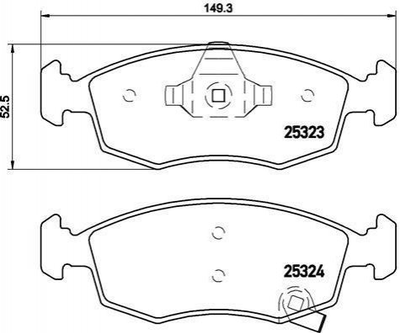 Тормозные колодки BREMBO P11 031 Fiat Panda 68102483AA, 77365927, 77365945