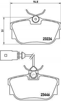 Тормозные колодки BREMBO P85046 Volkswagen Transporter 701698451C, 701698451, 7D0698451J