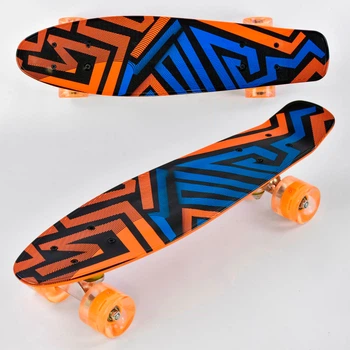 Пенни борд со светящимися колесами (F 7620) Best Board, доска=55см, колёса PU d=6см