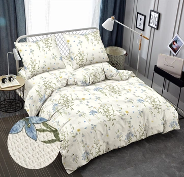 Комплект постельного белья Zastelli JH11459-9 Ромашковое поле жатка евро 200х220 Разноцветный