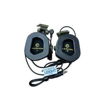 Активні захисні навушники Earmor M32X MARK3 Dual (FG) Olive Mil-Std (EM-M32X-FG-MARK3-DL)