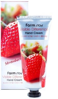 Krem do rąk FarmStay Visible Difference Hand Cream Truskawka 100 ml (8809636280464 / 8809338560031)