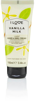 Крем для рук і нігтів I Love Scented Hand & Nail Cream зволожувальний Ванільне молоко 100 мл (5060351545655)
