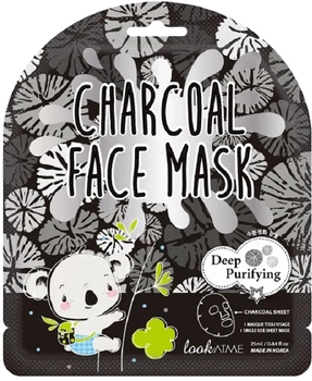 Maska do twarzy w płachcie Look At Me charcoal oczyszczająca 25 ml (8809417491072)