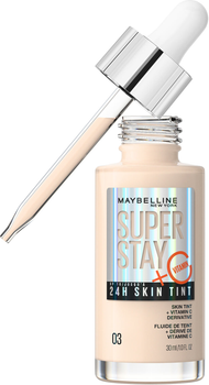Стійкий тональний флюїд для обличчя Maybelline New York Superstay Skin Tint з вітаміном С №02 30 мл (3600531672317)
