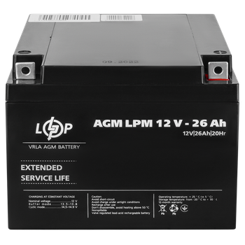 Аккумулятор кислотный AGM LogicPower LPM 12 - 26 AH