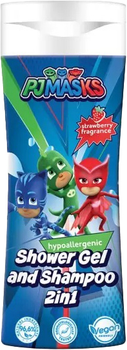 Гель для душу і шампунь Air-Val PJ Masks 2в1 Полуниця 300 мл (5060537181080)