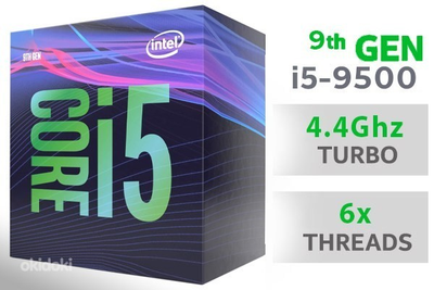 Процесор Intel Core i5-9500 4.4 GHz. 6 ядра/6 потока. Soket 1151. Tray