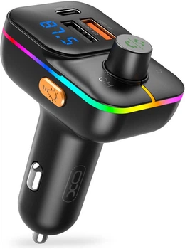 Автомобильный FM Модулятор XO BCC09 PD25W(2 USB + TypeC) Black (34534)
