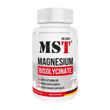 MST Магний Бисглицинат с Витамином B6 Magnesium Bisglycinate With Vit B6 – 90 капсул (4260641163960)