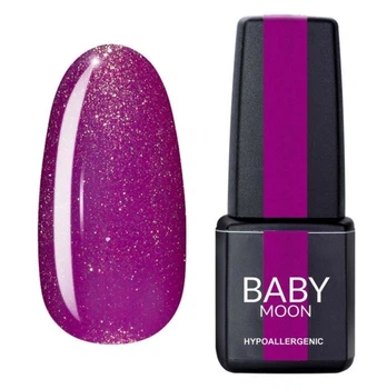 Гель-лак BABY MOON Dance Diamond Gel polish, 6 мл №06 фиолетовый с золотым шиммером