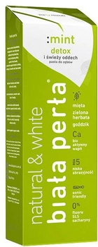 Зубна паста Biała Perła Mint без фтору 75 мл (8588006264609)