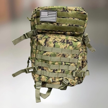 Військовий рюкзак 45 л. Вудленд Діджитал, Yakeda, тактичний рюкзак для військових, армійський рюкзак для солдатів