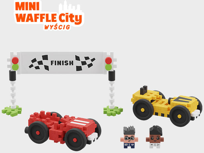 Klocki konstrukcyjne Marioinex Mini Waffle City Wyścig 80 elementów (5903033903179)