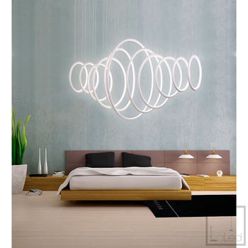 Світлодіодна люстра Honey Light 9D-053R-216WH Біла