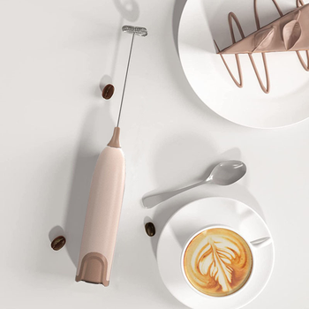 Электрический вспениватель молока Капучинатор Lecot 1501 Milk Frother Бежевый