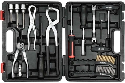 Zestaw narzędzi Yato YT-06802 do serwisowania układu hamulcowego 1/2" 3/8" CrV 15 szt (5906083050459)