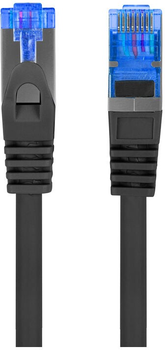 Patchcord Lanberg S/FTP Cat 6a 0.25 m Black (5901969435061)