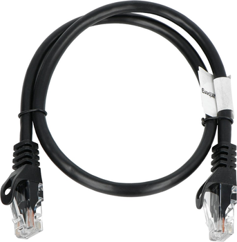 Patchcord Lanberg UTP Cat 6 0.5 m Black (5901969406894)