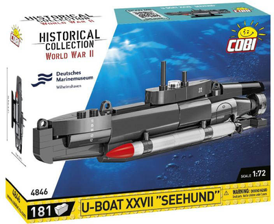 Konstruktor Cobi Historical Collection World War II U Boat XXVII Seehund 181 elementów (5902251048464)