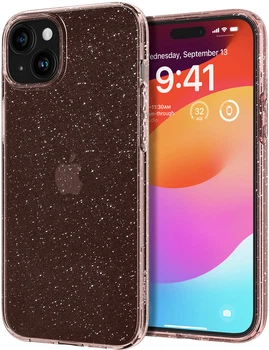 Etui Spigen Liquid Crystal Glitter dla Apple iPhone 15 Plus Różowy kwarc (ACS06649)