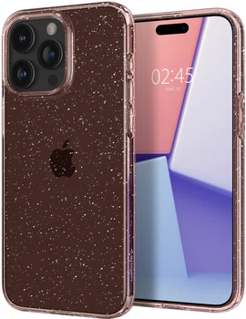 Etui Spigen Liquid Crystal Glitter dla Apple iPhone 15 Pro Różowy kwarc (ACS06702)