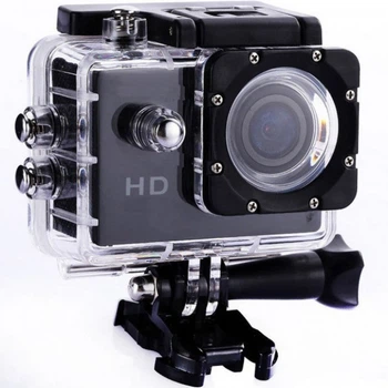 Экшн камера Action camera Sports Cam D 600 Lid с боксом и креплениями Чёрная