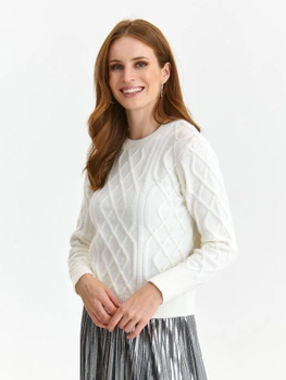 Sweter damski z perełkami Top Secret SSW3637BI 42 Biały (5903411539440)