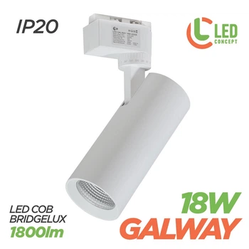 Трековий свiтильник LED GALWAY 18W 4200K WH