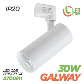 Трековий свiтильник LED GALWAY 30W 4200K WH