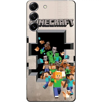 Чехол силиконовый бампер Candy для Samsung S21 FE с картинкой Minecraft Майнкрафт