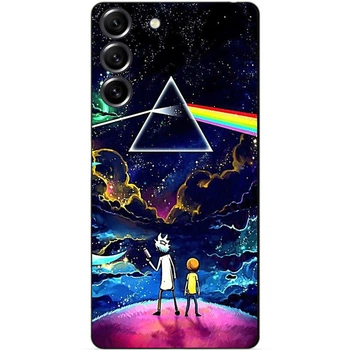 Чехол силиконовый бампер Candy для Samsung S21 FE с рисунком Рик и Морти Rick and Morty