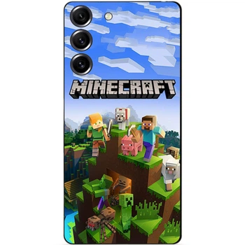 Чехол силиконовый бампер Candy для Samsung S21 FE с рисунком Minecraft Майнкрафт