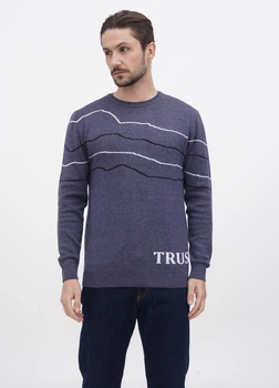 Мужские свитера Trussardi 4071 Mр синий 4071 - M