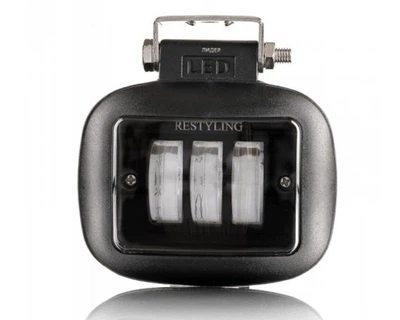 Додаткові світлодіодні фари LED квадратні 45W 15W*3 120*100*60mm жовтий білий Restaling перевернута ближній+дальній