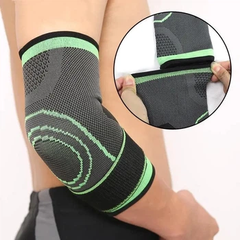 Эластичный бандаж на локоть, налокотник компрессионный на липучке elbow support