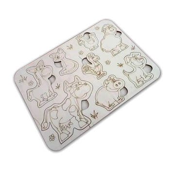 Головоломка дитяча DecorWood Тварини з дерева 30х20 см