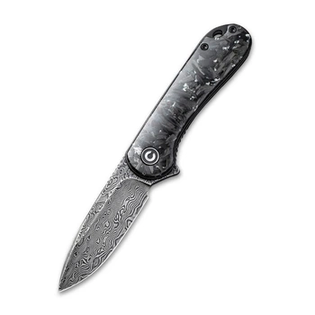 Складной карманный нож Civivi Elementum, (7.5 см) Damascus / Carbon Fiber