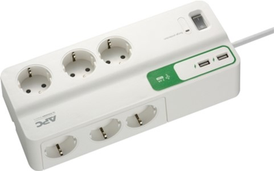Мережевий фільтр APC Essential SurgeArrest 6 outlets + 2 USB (PM6U-GR)