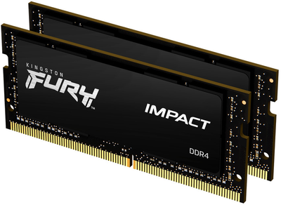 Оперативна пам'ять Kingston Fury SODIMM DDR4-3200 65536 MB PC4-25600 (Kit of 2x32768) Impact Black (KF432S20IBK2/64)