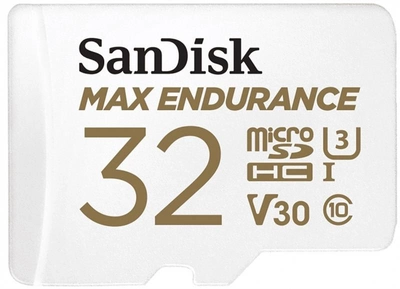 Karta pamięci SanDisk microSDHC 32GB UHS-I/U3 Class 10 Max Endurance (SDSQQVR-032G-GN6IA)